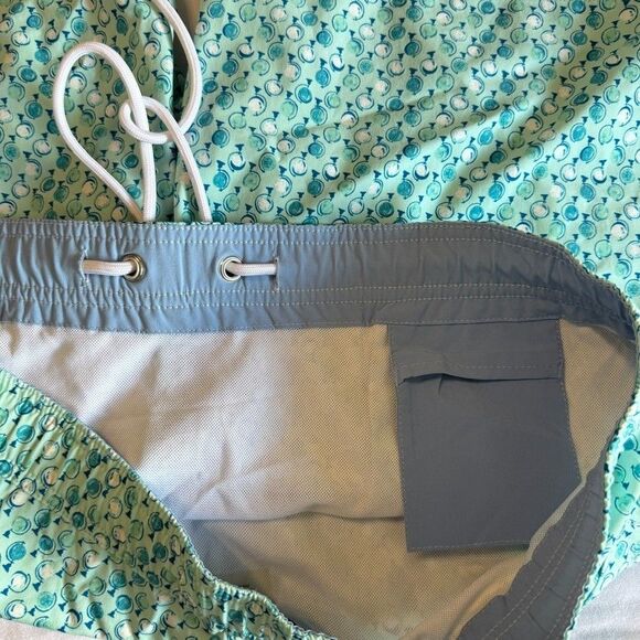 BONOBOS Men's Size MEDIUM Riviera Recycled Swim Trunks 7" Globetrotters Shorts - Picture 7 of 10